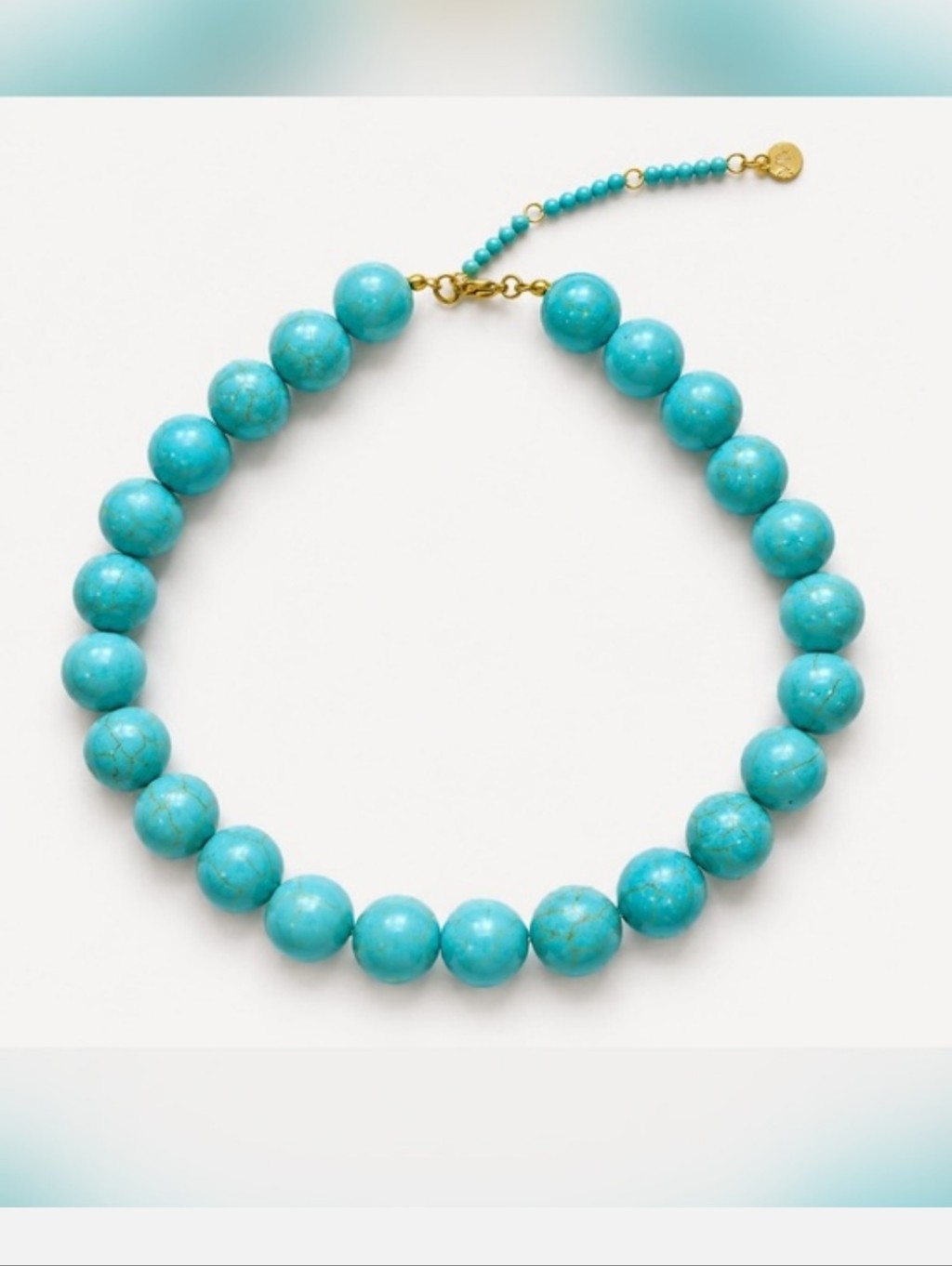 Mayamar Turquoise Round Bead Necklace (Model Mm-01734) 16 Inc $120